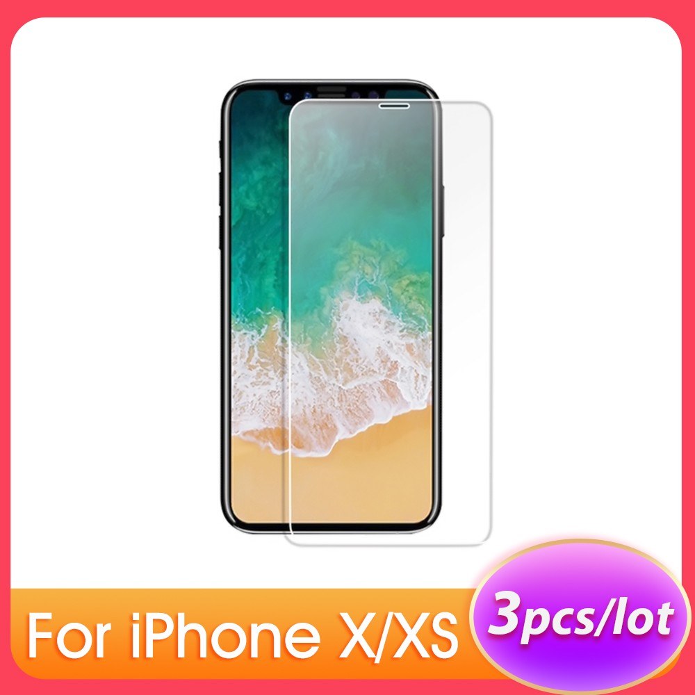 For iPhone X XS 5.8Inch Phone Protective Tempered Glass Screen Protector Film Anti-scratch Anti-dirt