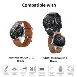 3Pcs Tempered Glass Smartwatch Screen Protector with Wipes Compatible with HUAWEI WATCH GT 2 / HONOR MagicWatch 2 46mm