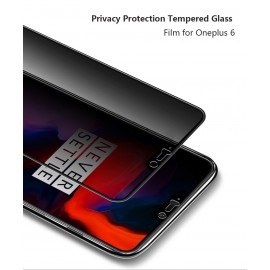3 Pcs Screen Protector Anti-Peeping Privacy Protection 2.5D Curved Tempered Glass Film Ultra-Thin High Transparency Anti-Dirt Shatterproof Anti-Scratch Protective Phone Protector Film for Oneplus 6