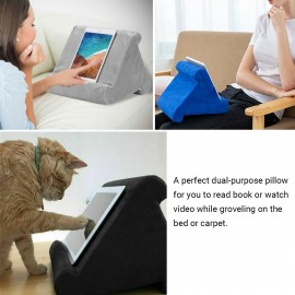 Triangle Pillow Stand Lap Cushion Backrest Reading Bed Rest Pillow Holder for Tablet Mobile Phone