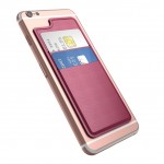 dodocool Ultra-slim Self Adhesive Credit Card Holder 2 Slot Stick-on Wallet for iPhone 7 Plus/7/6s Plus/6s/6 Plus/6 Smartphones Rose Red
