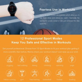 Global Version Haylou Smart Watch Solar LS05 12 Sports Modes Music Control  Sports Wristband 24H Heart Rate Monitoring Daily Waterproof Fitness Bracelet