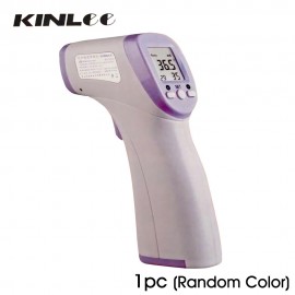KINLEE FT3010 Infrared Non-contact Body Thermometer Baby Adult Forehead Digital Thermometer Gun Temperature Meter Digital Bady Thermometer Ear Forehead Object Room Temperature Measuring Tool Electronic Thermometer 1 pc Random Color
