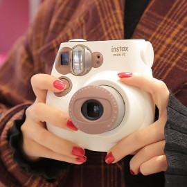 Fujifilm Instax Mini7c Instant Camera Film Cam Auto-focusing with Wrist Strap Birthday Christmas New Year Festival Gift for Boys Girls