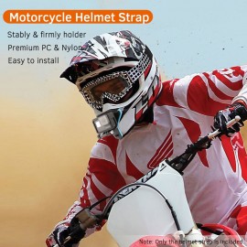 Full Face Helmet Chin Mount Jaw Holder Motorcycle Helmet Strap for GoPro Hero 7/6/5/4/3 SJCAM sj5000/6000/7000 DJI Osmo Action XIAOYI Sports Action Camera for Motorcycling