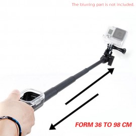 Andoer Telescopic Handheld Monopod with Remote Control Holder Mount Adapter Sling for Gopro Sport Camera HD Hero 4/3+/3/2/1