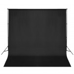 Black Photo Backdrop 600 x 300 cm with Support System UK